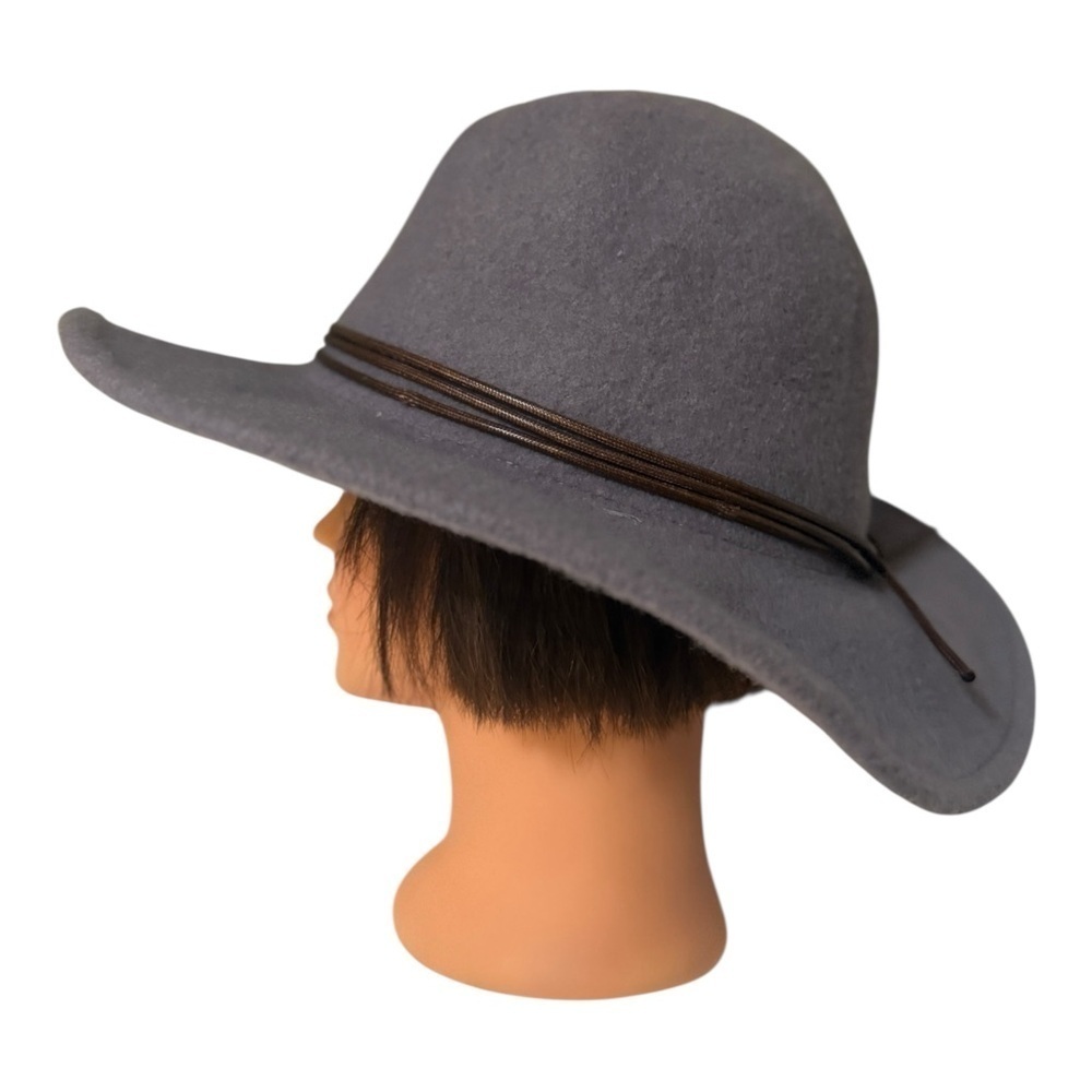 Nortdstorm Elegant Gray Wide-Brim Hat wool new with tag